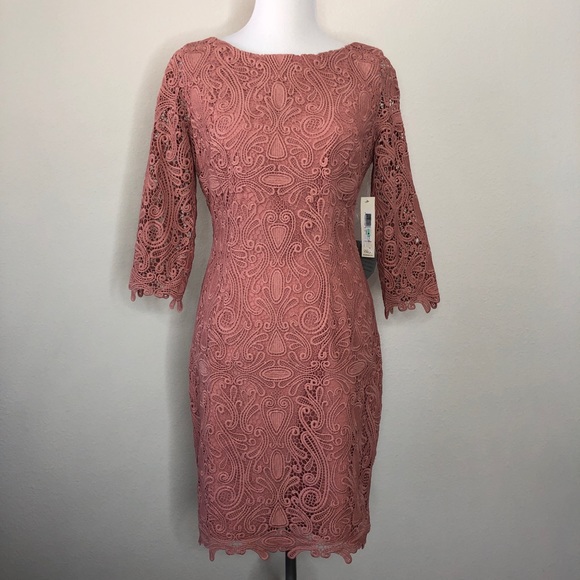 Eliza J Dresses & Skirts - Eliza J Lace long sleeve pink shift Dress